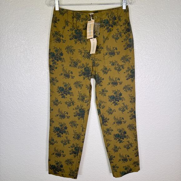 Sundance Pants - Sundance Pants Womens 2 Berenice Floral Everyday Straight Leg Boho Cottage NEW